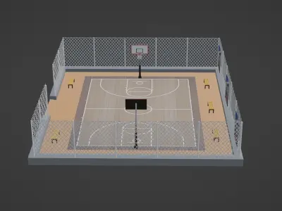 Basketball Stadium - New Orleans Pelicans Low-poly 3D model