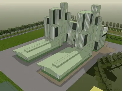 Layout for Cement plant -01 3D model