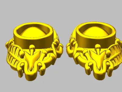 pearl filigree earring 3D print model