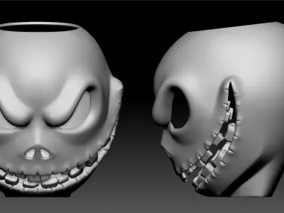 Halloween Skulls for candle 3D print model