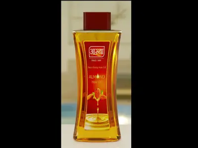 Stylish Hair Oil Shampoo FMCG Bottle PET 3D model
