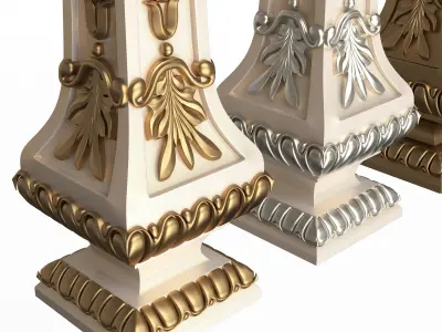 Classic Baluster 07 Low-poly 3D model