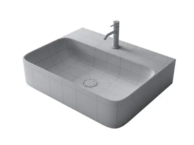 Ceramicanova Aura bathroom sink 01 3D model