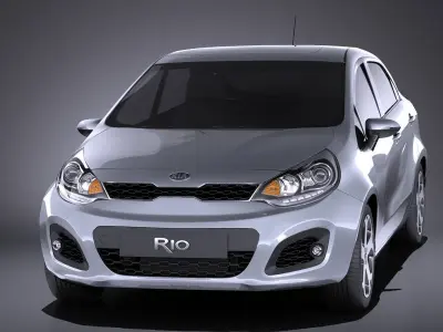 Kia Rio 2014 5door VRAY 3D model