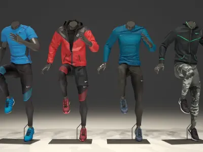 Man mannequin Nike pack 3 3D model