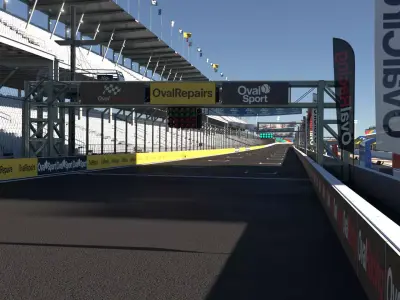 Race Oval Track 3D Model 3D model