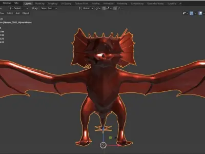 Wyvern Poison Dorgan For Your Game And Animation Low-poly 3D model
