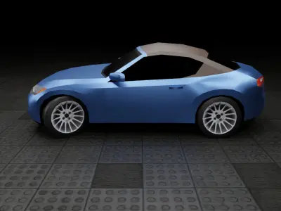 Low Poly Modern Generic 2010s Coupe Low-poly 3D model