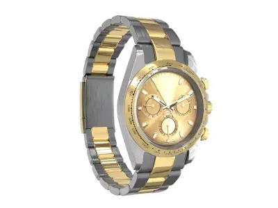 Rolex Cosmograph Daytona Oystersteel and Yellow Gold - Yellow Low-poly 3D model