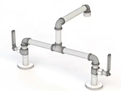 Elevated Widespread Faucet By Watermark Design 3D model