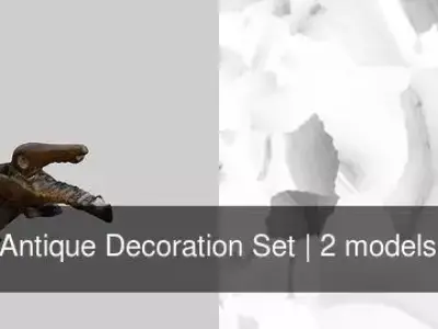 Antique Decoration Set 3D Model Collection