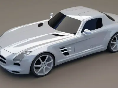 Mercedes AMG retrostyled 3D model