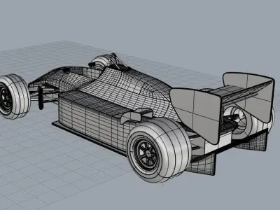 F1 lotus 1985 - Ayrton Senna  Low-poly 3D model