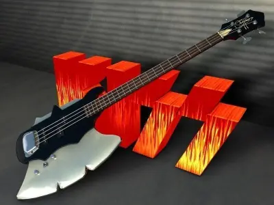 Cort Gene Simmons Axe Bass 3D model