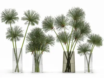 Decorative Bouquet of green flowers in a vase for decor 175 3D model