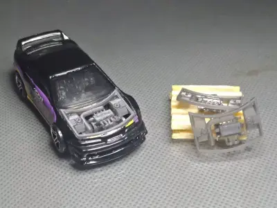 1 64 Scale B18C  Engine Diecast Hot Wheels Integra 3D print model