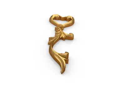 Classic carved decor ornament 340 3D model