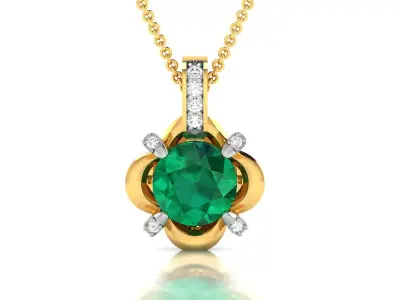 Solitaire Women Pendants 3dm STL OBJ FBX Render Details 3D print model 5