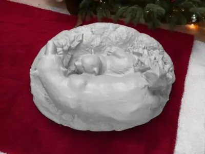 Christmas polar bear 3D print model