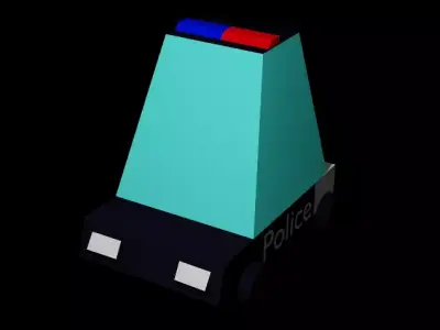 Police LowPoly Car 3D model