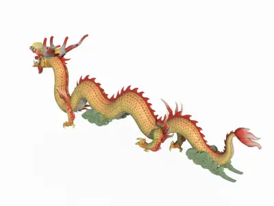 Ancient Asian dragon lantern 3D model