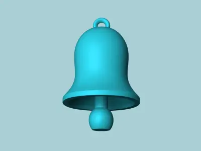 Movable Christmas Bell Keychain - Print in Place - Hidden 3D print model