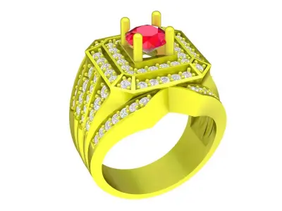 LUXURY DIAMOND RING FOR MEN 325 3D print model