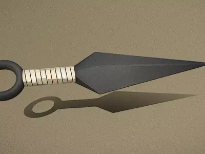 Stylized Kunai Naruto Free low-poly 3D model