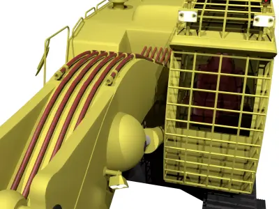 Low Poly Industrial Heavy Machinery Model Low-poly 3D model