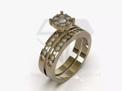 Wedding ready for casting cad ring model wr0130 3D print model