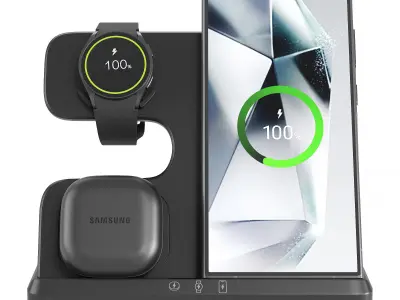 Power Bank and Samsung Set 3D model