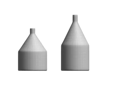 2 decorative ceramic vases Arina Serie 3D model