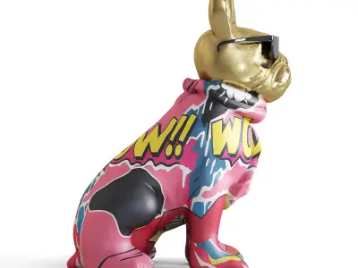 Graffiti Dog Figurine 3D model