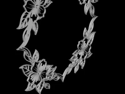 Flowers Frame 3D Print 3D print model