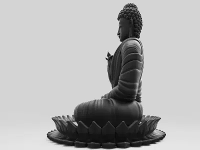 Buddha Model statue 3D model