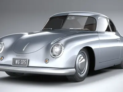 Porsche 356 Coupe split 1951 3D model