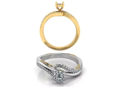 Diamond Ring for women  3D print model