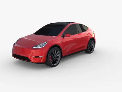 Tesla Model Y Red 3D model