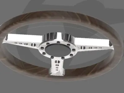 Porsche style steering wheel for scale autos 1 24  3D print model