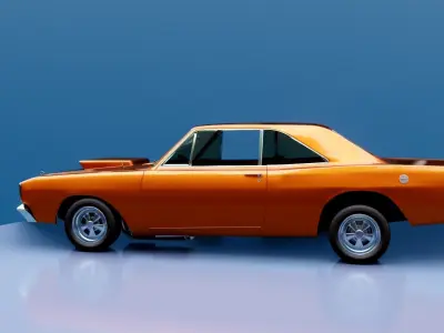 Dodge Dart 1968 Muscle Car 3D model