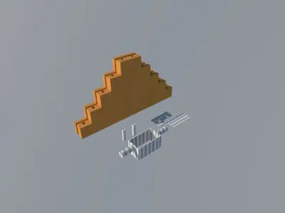 interlocking brick form for manual production 3D model