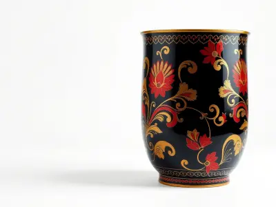 Decorative Floral Vase D Model Pack Low-poly 3D model