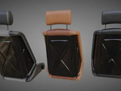 Car Seats GTS Classic GT Low-poly 3D model