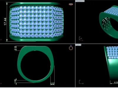 Big fancy mans ring 3D print model