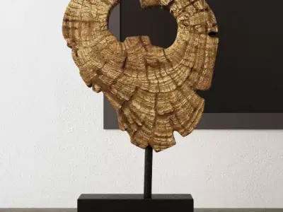 Tree Slice Tabletop Sculpture 3D model