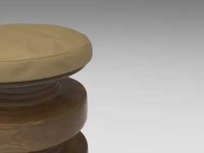 Lesgu Stool Low-poly 3D model