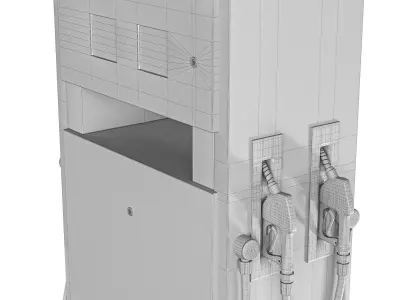 Gas station 3D model