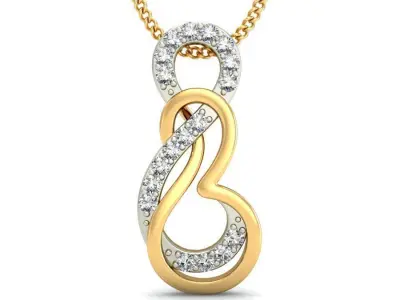 Solitaire Women Pendant 3dm STL OBJ FBX Renders Details 3D print model 56