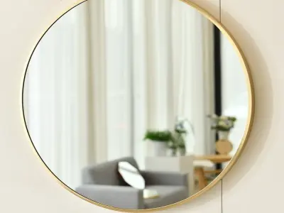 Artbella Gold Round Mirror 3D model