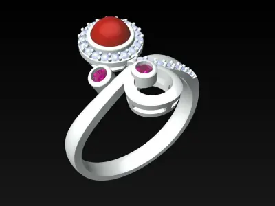 Stone Rings - Womens Rings - N719024 3D print model